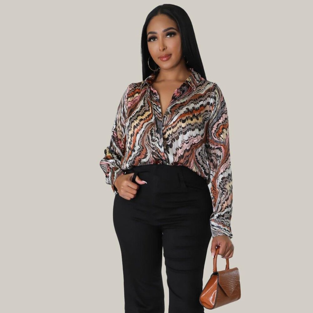 MALIA BUTTON DOWN LONG SLEEVES SHIRT